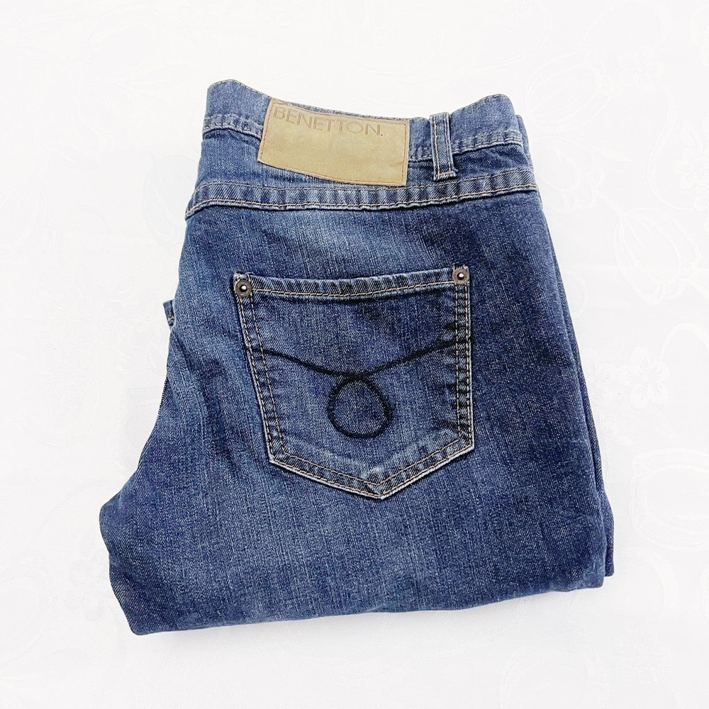 United Colors of Benetton Straight Leg Dark Wash Denim Jeans Size 29